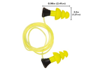 Image of Allen ULTRX Tethered Silicone Ear Plugs, 3-Pairs, Yellow, 4118