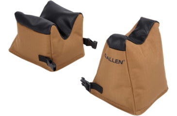 Image of Allen X-Focus Shooting Rest Combo Prefilled Front And Rear Bag, Polyester, Coyote with Black Accents, 18411