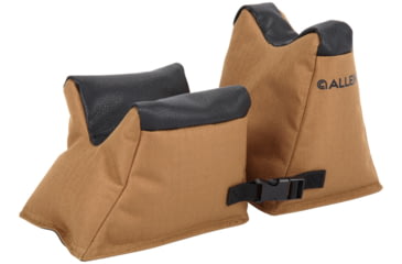 Image of Allen X-Focus Shooting Rest Combo Prefilled Front And Rear Bag, Polyester, Coyote with Black Accents, 18411