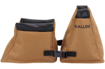 Image of Allen X-Focus Shooting Rest Combo Prefilled Front And Rear Bag, Polyester, Coyote with Black Accents, 18411