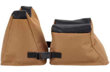 Image of Allen X-Focus Shooting Rest Combo Prefilled Front And Rear Bag, Polyester, Coyote with Black Accents, 18411