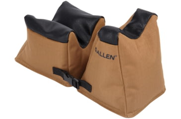 Image of Allen X-Focus Shooting Rest Combo Prefilled Front And Rear Bag, Polyester, Coyote with Black Accents, 18411