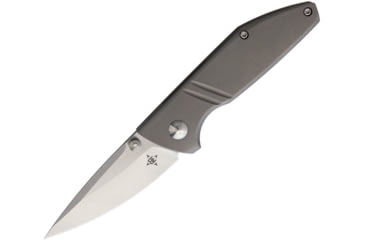Image of Alliance Designs Ice Lite Ti Framelock Folding Knife, 4.13in Closed, 3in Satin Rwl-34 Steel Blade, Gray Titanium Handle, Thumb Stud, Pocket Clip, Black Synthetic Case, ICELITETIFMLCK