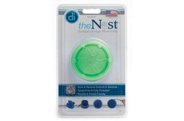 Image of Allsop The Nest TangleFree Earphone Earbud Case - Durable and Compact Storage System, Green 4100900