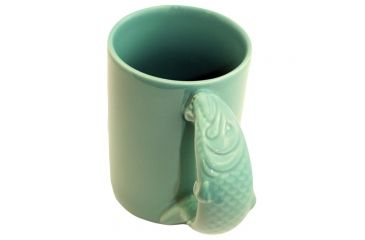 Image of Aloe Gator Ceramic Fish Mug Green 16.9 Oz 05-1209