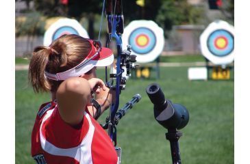 Image of Alpen 20-60x80mm Angled Waterproof Spotting Scope - 45 Degree Eyepiece, Nylon Case, Portable 12in Swivel-Head Tripod