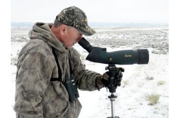 Image of Alpen 20-60x80mm Angled Waterproof Spotting Scope - 45 Degree Eyepiece, Nylon Case, Portable 12in Swivel-Head Tripod