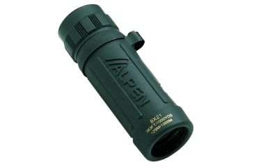 Image of ALPEN Sport 8x21 Compact Rubber Armored Roof Prism Monocular, Green w/ Strap 116