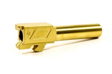 Image of Alpha Shooting Sports Match Grade Barrel, Glock 26, 9mm, 3.4 inch, Titanium Nitride Plated, Gold ALPG269MMTIN