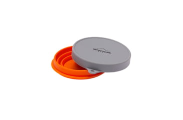 Image of Alpine Mountain Gear Small Collapsible Silicone Container with Lid and Eyelet for hanging, Red, AMGCSB-S