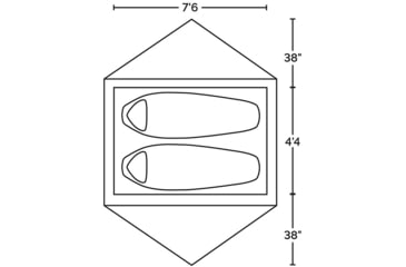 Image of ALPS Mountaineering Hex 2-Person Tent, Charcoal/Red, 5200042