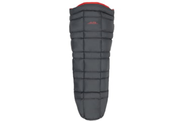 Image of ALPS Mountaineering Pinnacle Lightweight Quilt, Charcoal/Red, 4990444