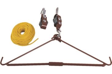 Image of Altan Gambrel &amp; Hoist Lift, 24in Width, 500 lbs Capacity, Brown, A-HL-002