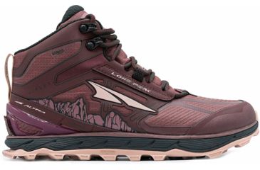 Image of Altra Arrows Lone Peak 4 Mid RSM Trailrunning Shoes - Women's, Dark Port/Light Rose, 6.5 US, ALW1855N-607-6.5