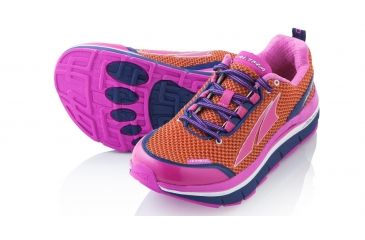 Image of Altra Arrows Olympus Trail Running Shoe - Women's-Pink/Orange-Medium-7.5 US