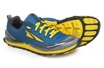 Image of Altra Arrows Superior 2.0 Trail Running Shoe - Mens-Blue/Yellow-Medium-10.5 US