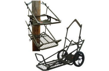 Image of Amacker Outdoors Climb &amp; Carry Deer Thief Tree Stand/Game Cart Combo AM82021