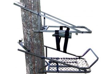 Image of Amacker Outdoors Climb &amp; Carry Deer Thief Tree Stand/Game Cart Combo AM82021 - Tree stand configuration