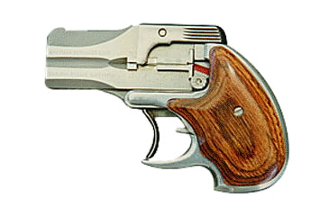 Image of American Derringer DA-Double-Action Pistol, .38 Special, 3.3in barrel, stainless steel frame, rosewood grip, 2-barrel, blade front, 2 round magazine, AD-DA DA-.38 SP-3.3-1-FRRMPG