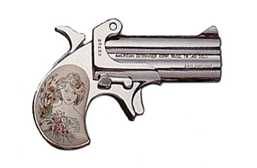 Image of American Derringer Lady-Derringer Pistol, .357 Magnum, 3in barrel, stainless steel frame, synthetic ivory grip, 2-barrel, blade front, 2 round magazine, ADLD-.357 MG-3-1-FRRMPG