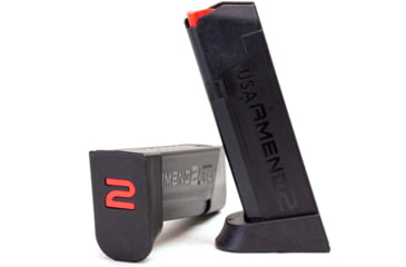 Image of Amend2 A2-19 Pistol Magazine, Glock 19, 9mm Luger, 15 Round, Black, 1 Pack, Polymer, A2GLOCK19BLK-15RD