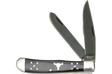 Image of American Buffalo Knife Abkt Cattlemans Cutlery Black Angus Trapper 2-blade Folder