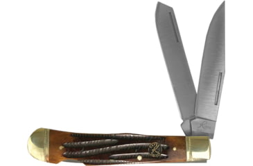 Image of American Buffalo Knife Abkt Roper Double Action Lock Back Trapper 3.25'' Coffee Hndl