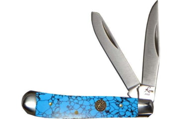 Image of American Buffalo Knife Abkt Roper Series Stone Peanut Peanut 2-blade Turquoise