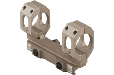 Image of American Defense Manufacturing 30mm Straight Up Dual Ring Scope Mount w/ 1/2in Titanium GI Bolts, Flat Dark Earth, Small, AD-RECON-S-30-FDE-TGIB