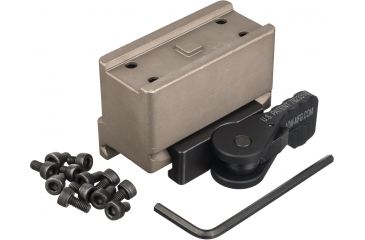 Image of American Defense Manufacturing Aimpoint T1 Micro Mount 1 Piece Lower 1/3rd Co-Witness, Tactical Lever, Flat Dark Earth, AD-T1-11 TAC R FDE