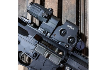 Image of American Defense Manufacturing Fixed Magnifier Mount, Standard Legacy Lever, Lower 1/3 Co-Witness Mount Height, Black, AD-1361-H-STD