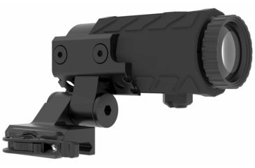 Image of American Defense Manufacturing Flik5 Fixed Power 5X Magnifier w/ ADM Transition Mount and Titanium Lever, Black, Medium, FLIK-5X, EDEMO1