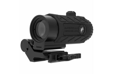 Image of American Defense Manufacturing Flik5 Fixed Power 5X Magnifier w/ ADM Transition Mount and Titanium Lever, Black, Medium, FLIK-5X, EDEMO1