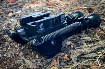 Image of American Defense Manufacturing Harris QD Bipod Mount, Improved, Standard Legacy Lever, Black, AD-BP-SBRM-STD