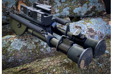 Image of American Defense Manufacturing Harris QD Bipod Mount, Improved, Standard Legacy Lever, Black, AD-BP-SBRM-STD