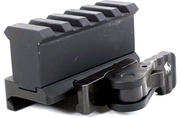 Image of American Defense Manufacturing Picatinny Riser Mount, 5LUG Rail Slots, .875 in Mount Height, Tactical Legacy Lever, Black, AD-170-VPG-TALL-5LUG-TAC