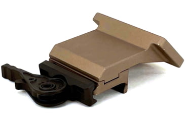 Image of American Defense Manufacturing Vortex Razor Red Dot CVRD 45 Degree Offset Mount, Titanium Lever, Left Handed, Flat Dark Earth, AD-CVRD-OFFSET-LH-45-FDE-TL