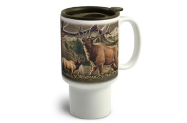 Image of American Expedition Stoneware Travel Mug, Elk Collage 4006270