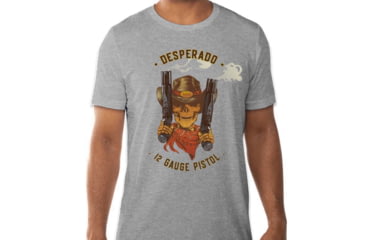 Image of American Gun Craft Desperado Gray T-Shirt with Multi Color Print, 3XL, gpf-12302