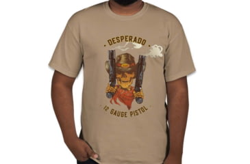 Image of American Gun Craft Desperado Tan T-Shirt with Multi Color Print, Extra Large, gpf-12306