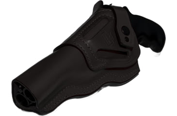 Image of American Gun Craft Diablo 12 Gauge Pistol Leather OWB Belt Holster, Left Hand, Black, One Size, gpf-20072