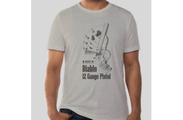 Image of American Gun Craft Diablo Cards Gray T-Shirt with Black Print, Large, gpf-12286