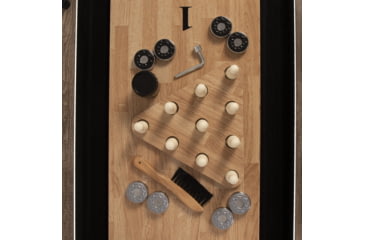 Image of American Legend 9ft Brookdale Light Up Shuffleboard w/ Bowling, Woodgrain, AL5002W