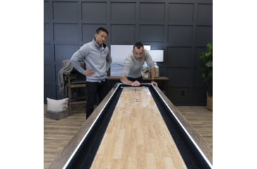 Image of American Legend 9ft Brookdale Light Up Shuffleboard w/ Bowling, Woodgrain, AL5002W