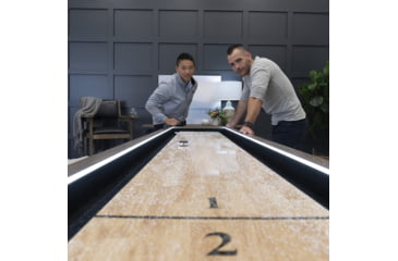 Image of American Legend 9ft Brookdale Light Up Shuffleboard w/ Bowling, Woodgrain, AL5002W