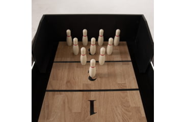 Image of American Legend 9ft Brookdale Light Up Shuffleboard w/ Bowling, Woodgrain, AL5002W