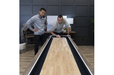 Image of American Legend 9ft Brookdale Light Up Shuffleboard w/ Bowling, Woodgrain, AL5002W