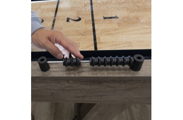 Image of American Legend 9ft Brookdale Light Up Shuffleboard w/ Bowling, Woodgrain, AL5002W