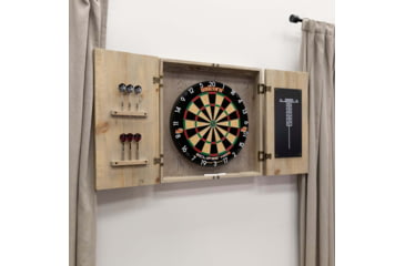 Image of American Legend Barnwood Dartboard Cabinet, Wood grain, AL6000W