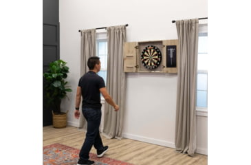 Image of American Legend Barnwood Dartboard Cabinet, Wood grain, AL6000W